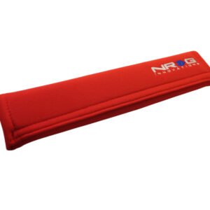 NRG Seat Belt Pads 3.5in. W x 17.3in. L (Red) Long - 1pc