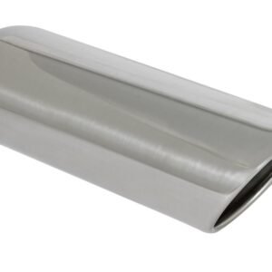 aFe MACHForce XP Exhausts Tips SS-304 EXH Tip 3In x 4Out x 12L Sgl-Ang Weld On