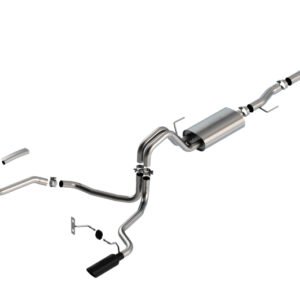 Borla F-150 2021 3.3L CC SB EC STB XL/XLT/Lariat/KR/Plnm/LTD 3/2.25 SRE Cat-Back S-Type BLK CHR Tips