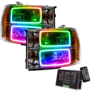 Oracle 07-13 GMC Sierra SMD HL - Square Ring Design - ColorSHIFT w/ 2.0 Controller