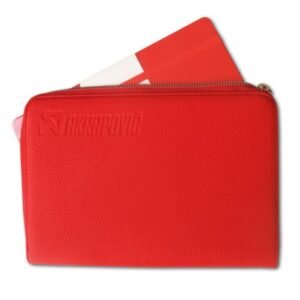 Akrapovic Leather Zip Notebook (S) - Red