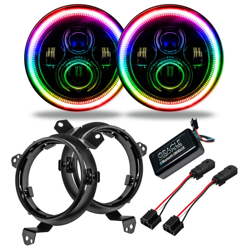 Oracle Jeep Wrangler JL/Gladiator JT 7in. High Powered LED Headlights (Pair) - Dynamic