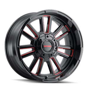 Mayhem 8115 Apollo 20x10 / 8x170 BP / -19mm Offset / 125.2mm Hub Black w/ Prism Red Wheel