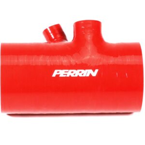 PERRIN 22-24 Subaru WRX / 20-25 LGT & OBXT Turbo Inlet Hose w/Turbo Adapter Flange (Short) - Red