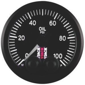 Autometer Stack Instruments Pro Control 52mm 0-100 PSI Oil Pressure Gauge - Black (1/8in NPTF Male)