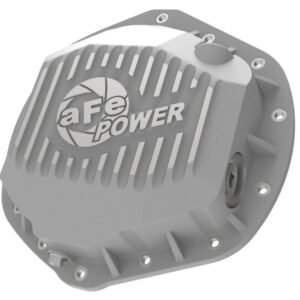 aFe Street Series Rear Differential Cover Raw w/ Machined Fins 01-18 GM Diesel Trucks V8-6.6L (td)