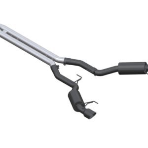 MBRP 15-17 Ford Mustang GT 5.0 3in Cat Back Dual Split Rear Race Version 4.5in Tips - Black Coated