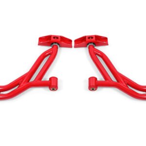 BMR 10-14 Ford Mustang Non-Adj. Lower A-Arms Delrin/Rod End w/ 19mm Tall Ball Joint - Red