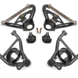 BMR 78-87 GM G-Body Adjustable Upper A-Arms Standard Ball Joint - Black Hammertone