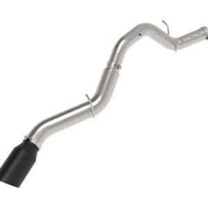 aFe Large Bore-HD 5in 409SS DPF-Back Exhaust System w/Blk Tip 24-25 GM Diesel Trucks V8-6.6L(td) L5P