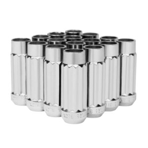 BLOX Racing 12-Sided P17 Tuner Lug Nuts 12x1.25 - Chrome Steel - Set of 16