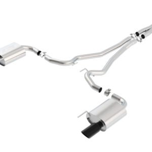 Borla S-Type Cat-Back 15-17 Ford Mustang GT 5.0L V8 MT/AT 2.5in pipe 4in tip (Black Chrome)