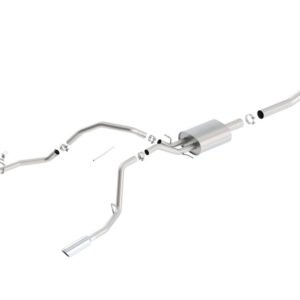 Borla 14 Silv/Sierra 1500 EC Std/CC Short 143.5in WB ATAK Single Split Rear Exit Cat-Back Exhaust