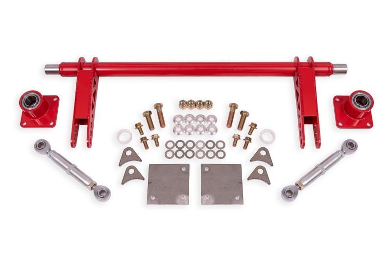 BMR 79-04 Ford Mustang 1.375in Rear Weld-on Anti-roll Bar Kit Hollow - Red