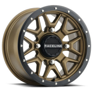 Raceline A94BZ Krank 14x7in / 4x110 BP / 10mm Offset / 83.8mm Bore - Bronze & Black Lip Wheel