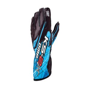 OMP KS-2 Art Gloves Black/Cyan - Size Xxs