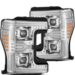 AlphaRex 17-19 Ford F-250/350/450/550 Super Duty LUXX-Series LED Proj Headlights Chrome w/SS & SBDRL