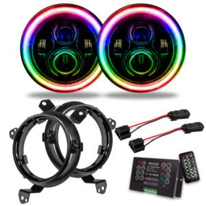 Oracle Jeep Wrangler JL/Gladiator JT 7in. High Powered LED Headlights (Pair) - 2