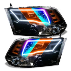 Oracle Lighting 09-18 RAM 1500 Sport Halo Headlights - Blk Housing w/No Controller
