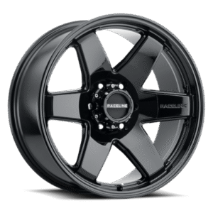 Raceline 942B Addict 18x8in / 6x135 BP / 35mm Offset / 87.1mm Bore - Gloss Black Wheel