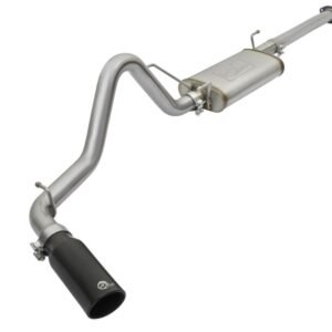 aFe MACHForce XP Cat Back SS Exhausts Black Tips 05-12 Toyota Tacoma L4-2.7L