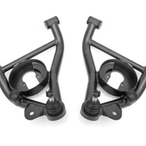 BMR 82-92 F-Body A-arms Lower DOM, Non-adj Delrin Bushings Spring Pocket - Black Hammertone