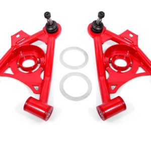 BMR 79-93 Mustang Fox Lower Control A-Arm Front w/ Spring Pocket/Tall Ball Joint - Red
