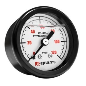 Grams Performance Universal 0-120 PSI Fuel Pressure Gauge - White Face