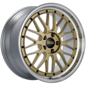 BBS LM 19x9 5x112 ET42 Gold Center Diamond Cut Lip Wheel -82mm PFS/Clip Required