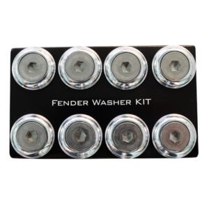 NRG Fender Washer Kit w/Color Matched M8 Bolt Rivets For Plastic (Silver) - Set of 8