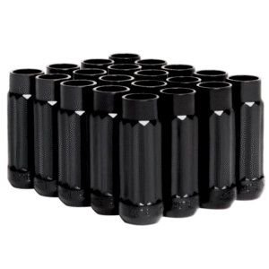BLOX Racing 12-Sided P17 Tuner Lug Nuts 12x1.5 - Black Steel - Set of 20 (Socket not included)