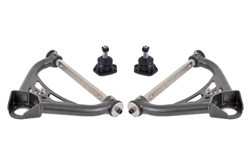 BMR 70-81 Chevrolet Camaro A-Arms Upper Non-Adjustable Delrin Std Ball Joint - Black Hammertone
