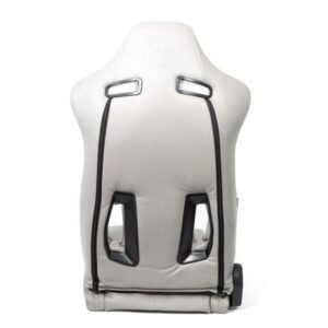 NRG Reclinable Sport Seats (Pair) The Arrow Grey Vinyl w/ Pressed NRG logo w/ Grey Stitch