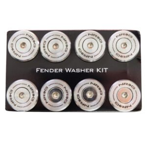 NRG M Style Fender Washer Kit TI Series M6 Bolts For Metal (Silver Washer/Silver Screw) - Set of 10