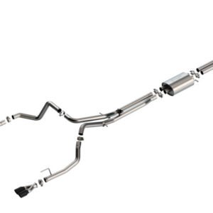 Borla 24-25 Chevy Silverado 1500 (6.2L V8) S-Type Cat Back - 3.5in Black Chrome Tips