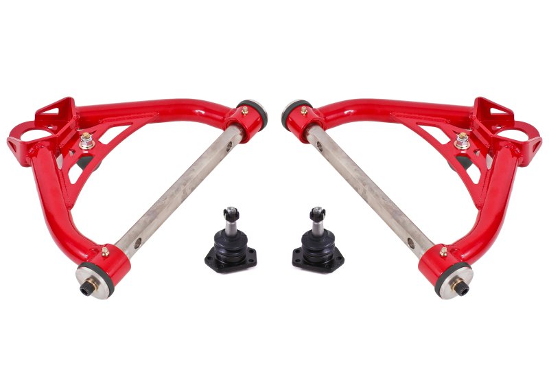 BMR 70-81 Chevrolet Camaro A-Arms Upper Non-Adjustable Delrin Std Ball Joint - Red