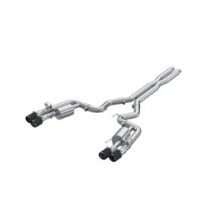MBRP 2024+ For Mustang GT (S650) 3in Cat-Back Quad Tip - 4in Carbon Fiber Tips