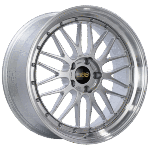 BBS LM 20x9 5x120 ET20 Diamond Silver Center Diamond Cut Lip Wheel -82mm PFS/Clip Required