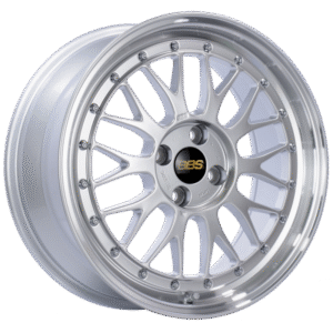 BBS LM 17x7.5 4x100 ET40 Diamond Silver Center Diamond Cut Lip Wheel -70mm PFS/Clip Required