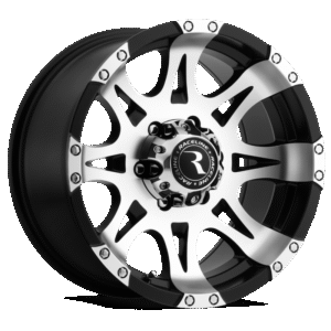 Raceline 982 Raptor 17x9in / 6x135 BP / 6mm Offset / 87.1mm Bore - Black & Machined Wheel