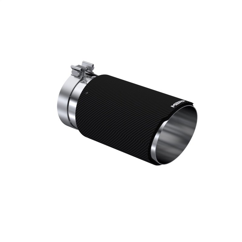 MBRP Universal Carbon Fiber Tip 6in OD/5in Inlet/12in L - Angle Cut Tip
