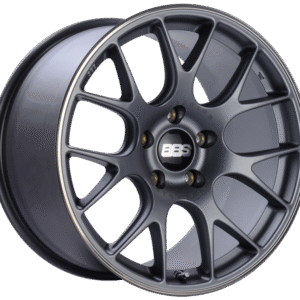 BBS CH-R 19x10 5x130 ET38 CB71.6 Satin Titanium Polished Rim Protector Wheel