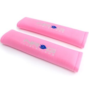 NRG Seat Belt Pads 2.7in (Wide) X 11in - Pink (2 Piece) Short