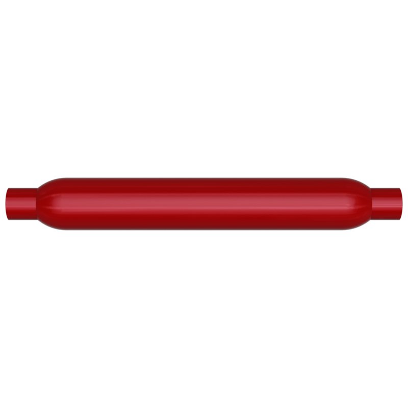 MagnaFlow Muffler Red Pack Series Glasspack 3in Rd 18in Body Length 2in/2in Inlet/Outlet