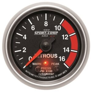 Autometer Sport-Comp II Pro Control 52mm 1600 PSI Nitrous Pressure Gauge