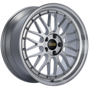 BBS LM 19x9 5x112 ET42 Diamond Silver Center Diamond Cut Lip Wheel -82mm PFS/Clip Required