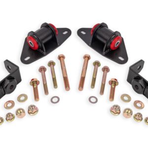 BMR Suspension 14-19 Chevrolet Corvette Motor Mount Kit - Black Hammertone