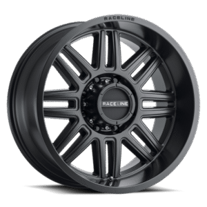Raceline 948B Split 16x8in / 8x170 BP / -6mm Offset / 125.2mm Bore - Satin Black Wheel