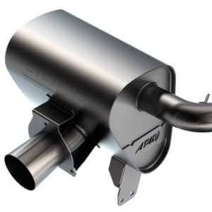 Borla 15-22 Can-Am Maverick X3 900cc Triple Turbo Manifold-Back Exhaust Atak Muffler - Black Coated