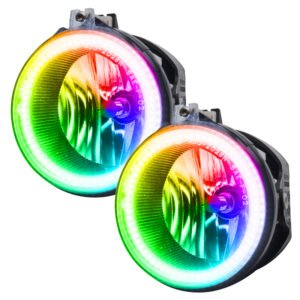 Oracle Dodge Challenger 08-14 LED Waterproof Fog Halo Kit - ColorSHIFT